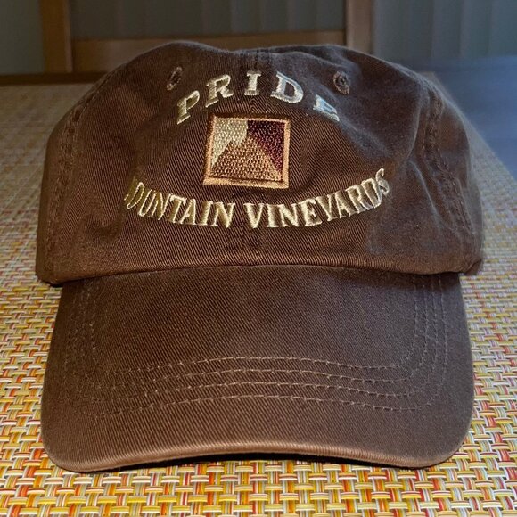 Pride Mountain Vineyards Brown Mens Baseball Cap Hat - Picture 4 of 6